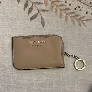 Kate Spade Taupe Key & Card Holder